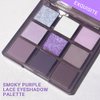 SUAKE Waterproof 9 Colors Shimmer Matte Eyeshadow Palette.Longwearing Highly Pigmented Glitter Powder Palet.Matt Dark Purple Eye shadow Palet Eye Makeup.paleta de sombras moradas