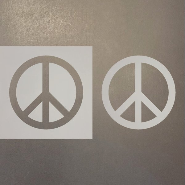 Peace Sign Reusable Mylar Stencil - Art Craft Supplies 8 Inch