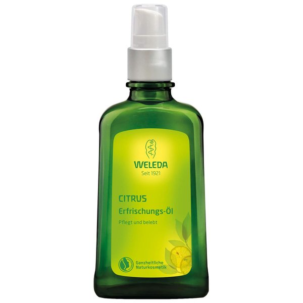 Weleda Refreshing Citrus Body Oil, 3.4 Fluid Ounce, Plant Rich Body Oil with Lemon Peel and Sweet Almond Oils