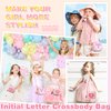 Birthday Gifts for 2 3 4 5 6 7 8 9 10 Year Old Girl,Cute Little Girl Purse Toddler Purse for Kids Wallet,Small Initial Shoulder Crossbody Bag,Personalized Christmas Gift for Daughter Baby(Rainbow,C)
