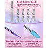 SENIGNOL Nail Drill Bits Set with Storage Bag, 3/32 inch Diamond Carbide Electric Nail File Bits, Professional Drill Bits Set for Acrylic Gel Nails, Cuticle Efile Remover Manicure