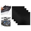 4 PACK Gas range stove top burner protectors,0.2 MM Thickness stove top covers for gas burners,Non-Stick Stovetop Protector Liner Cover Reusable Dishwasher Safe Size 10.6” x 10.6” (Black)
