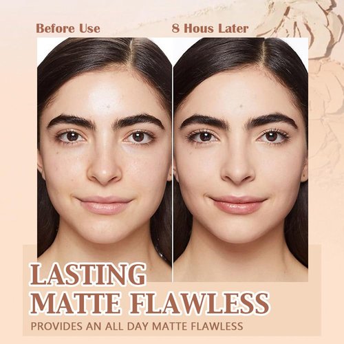 Kaely Oil Control Pressed Powder,Matte Setting Powder Compact,Face Finishing Powder Makeup,Long Lasting Waterproof Powder Foundation,polvo compacto de maquillaje,Lightweight,Vegan,01 CLASSIC IVORY