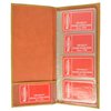 Genuine Leather Business Card Holder Book Organizer 160 Black Office Executives (Tan)