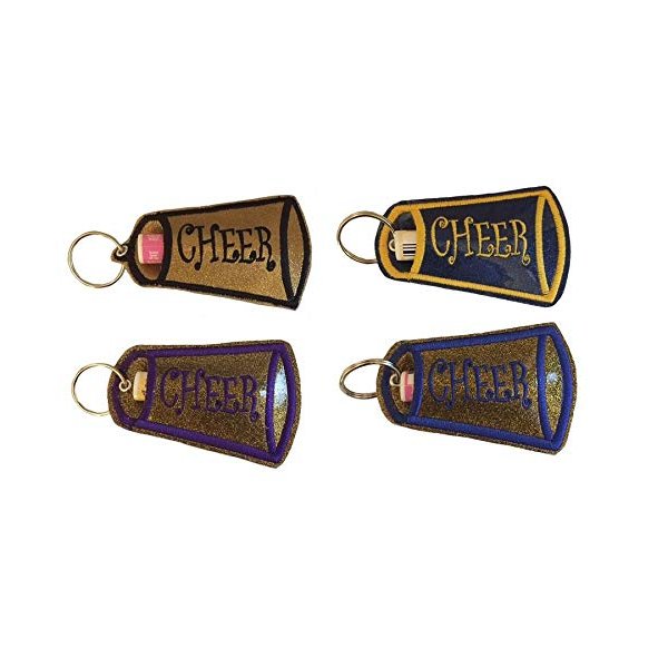 Cheerleading Megaphone Lip Balm/USB Holder Key Fob