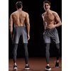 NELEUS Men's 7" Workout Running Shorts with Pockets,6056,3 Pack,Black/Grey/Navy Blue,L,EU XL