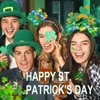 GRAEEN Lgiht Up St Patrick's Day Headband Green Clover Hair Band Irish Shamrock Party Costume Accessories for Women