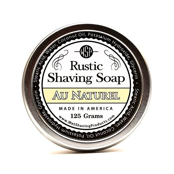 WSP Hypoallergenic Rustic Shaving Soap (Unscented) Artisan Made in America Using Vegan Natural Ingredients