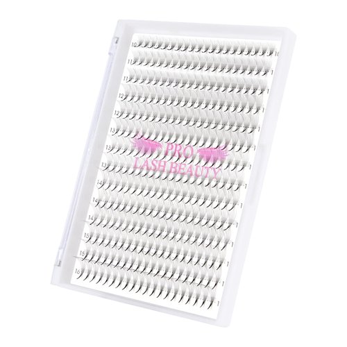 Premade Fans Eyelash Extensions 10D-D-0.07-14 Premade Volume Lash Extensions 320 Fans Pointed Base Fans 0.07 Premade Volume Fans C D Curl(10D-D-0.07,14 mm)