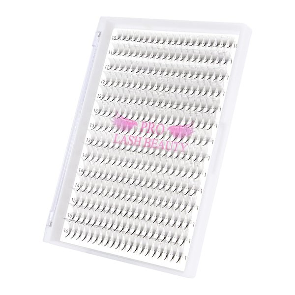 Premade Fans Eyelash Extensions 10D-D-0.07-14 Premade Volume Lash Extensions 320 Fans Pointed Base Fans 0.07 Premade Volume Fans C D Curl(10D-D-0.07,14 mm)