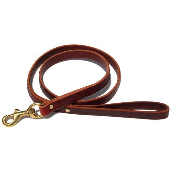 Ray Allen Mfg Signature K9 Standard Leather Leash, 4-Feet x 3/4-Inch, Burgundy