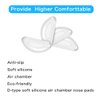Festful Eyeglass Nose Pads,20 Pairs of Silicone Nose Pads for Glasses,Anti-Slip Soft Nose Pads for Plastic Frames (Clear/2mm)