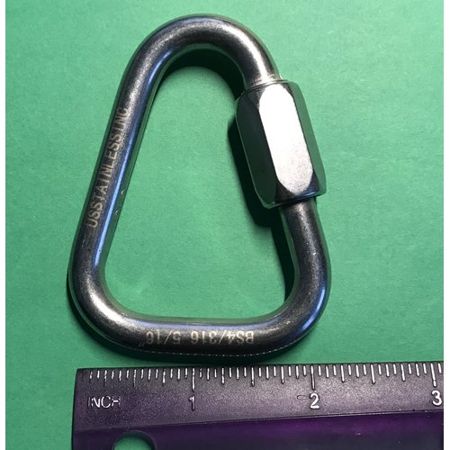 US STAINLESS Stainless Steel 316 Delta Quick Link 5/16" (8mm) Marine Grade Triangle