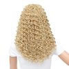 SWACC 20-Inch Long Big Bouffant Curly Wigs for Women Synthetic Heat Resistant Fiber Hair Pieces with Wig Cap (Dark Blonde Blended)