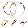 Headband Tortoise Headband, 2pcs Acetate Wide Headbands Plastic Teeth Comb Headbands Hairbands for Women Men Hair Bands