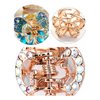 Ruihfas Fashion 4Pcs Rare Crystal Rhinestone Butterfly Bangs Clip Bow Hair Claw Gripper for Girl Women 1.26×1.10 inch