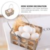 Kisangel 1 Set Mini Eggs Basket Miniature Dollhouse Food 1: 12 Scale Dollhouse Accessories Fairy Garden Accessories Micro Landscape Ornaments