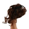 GUEDKIKL 2Pcs Messy Bun Hair Piece Claw Clip, Synthetic Hair Bun Chignon Messy Curly Hair Clip Wavy Ponytail Hairpieces Faux Hair Bun Extensions for Women Girls