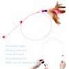 MAIYU Cat Feather Wand Toy - 3 Pack Steel Wire Feather Interactive Cat Stick Training - Beads Bells Kitten Wand Toys Pet Teaser
