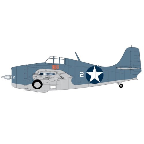 Airfix Grumman F4F-4 Wildcat 1:72 WWII Military Aviation Plastic Model Kit A02070, Set of 2 LED 158