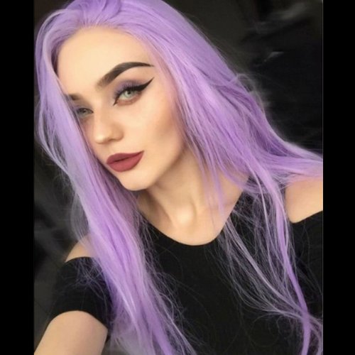 AFBeauty Purple Lace Front Wigs for Women Lavender Light Purple Wig Long Straight Lace Frontal Wig Real Hair Wig Pre Plucked Hairline Synthetic Heat Resistant Fiber Cosplay Party Daily 24Inch