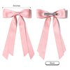 2PCS Silky Satin Hair Bows Hair Clip Pink Hair Ribbon Ponytail Holder Accessories Slides Metal Clips Hair Bow for Women Girls Toddlers Teens Kids