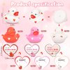 kockuu 20pcs Rubber Ducks with Cards Gift Valentines Day Party Favors Small 2.36” Assorted Pink Red White Squeaky Duckies in Bulk with Love Heart Cards Treats Giveaways for Kids Cupcake Topper