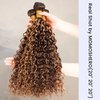 Honey Blonde Water Wave Bundles Human Hair 22 Inch, Soft & Shed-free P4/27 Ombre Piano Color Curly Brown And Blonde Highlight Weave Human Hair Bundles Wet and Wavy 10A 100% Virgin Hair Single Bundle