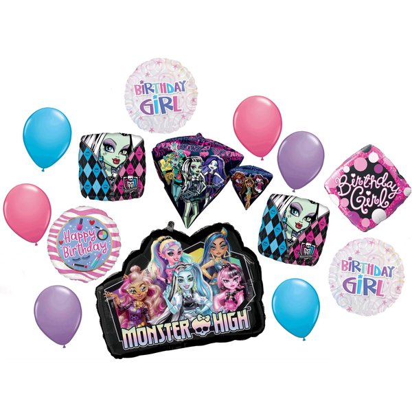 Anagram Monster High Birthday Party Balloon Bouquet Decorations 14 pc, BQ_4243