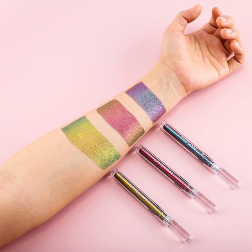 Wismee Chameleon Liquid Eyeshadow, Duochrome Metallic Eyeshadow, Long-lasting Intense Color Shifting Eyeshadow, Smooth Highly Pigment Eyeshadow, 3