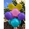 60 pcs 12 Inch Purple Teal Pink Yellow Latex Balloons Decorations, Birthday Wedding Baby Shower Party Balloons Decorations (Purple Cyan Pink Yellow)