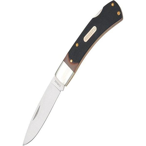Old Timer 5OT Bruin Traditional Lockback Pocket Knife with 2.8in High Carbon Stainless Steel Blade, Sawcut Handle, and Convenient Everyday Carry Size for EDC, Hunting, Camping, Utility, and Outdoors