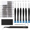 Eyeglasses Repair Kit, HKIDEE Sunglasses Repair Kit with 1000PCS Eyeglass Screws and 6 Pcs Screwdrivers Tweezer for Glasses, Sunglass, Watch Clock Spectacle Repair