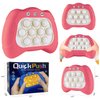 Infowush Pop Fidgets Game Toys,Handheld Game for Kids 6-8,Quick Push Game,Bubble Stress Pop Light Up Game Birthday Gifts for Boys Girls Teens Dark Pink