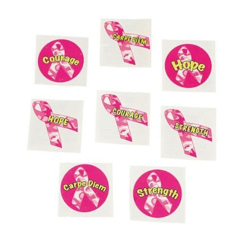 72 Pink Ribbon Camouflage Tattoos Breast Cancer Awareness Hope Party Favors Raising Awarenes