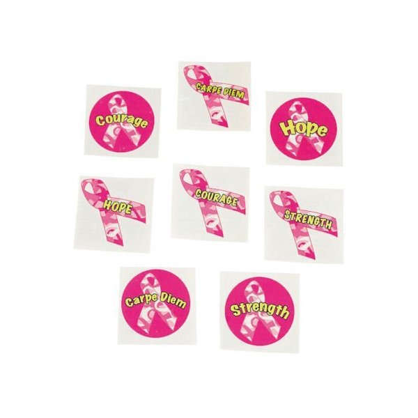 72 Pink Ribbon Camouflage Tattoos Breast Cancer Awareness Hope Party Favors Raising Awarenes