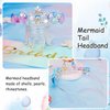 YARIEW Mermaid Birthday Party Decorations - Crown, Sash, and Tiara for Girls and Women