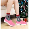 Ayla 12 Pairs Pack Kids Girls Colorful Creative Fun Novelty Design Crew Socks (4-6, Christmas)