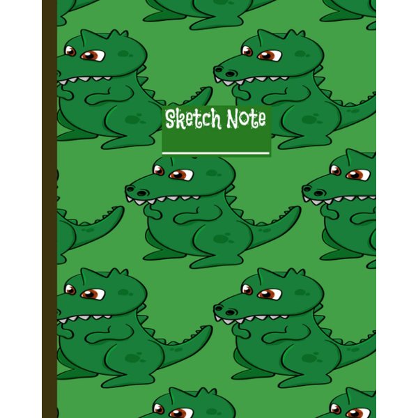 Dinosaur Primary Composition Sketch Notebook With Picture Space On top: Activity Book For Kids 3 to 5 years K2 & 3 Half Ruled Draw And Write Story ... Girls Back To School Supplies Home Schooling