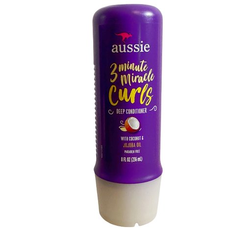Aussie 3-Minute Miracle Curls Deep Conditioner with Coconut & Jojoba Oil, 8 FL OZ (Pack of 1)