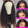 ALLRUN Curly Lace Front Wigs Brazilian Human Hair 4x4 HD Lace Closure Wigs Virgin Hair Kinky Curly Lace Front Wigs For Black Women Pre Plucked with Baby Hair 150% Density(24Inch)