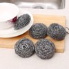 KTOJOY 6 Pack Stainless Steel Wool Scrubber, Scrubbing Scouring Pad, Steel Wool Scrubber for Kitchens, Bathroom and More