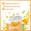 Joywiit Vitamin B2 Gummies Riboflavin 500mg for Adults, Migraine Relief & Nervous System Support, Orange Flavor, Non GMO, Vegan, Pectin - 60 Counts