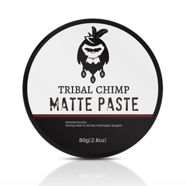 Tribal Chimp Matte Hair Styling Paste for Men, 80 g - Medium to Strong Hold, Flexible, Water-based Formula, Matte Finish, For All Hair Types