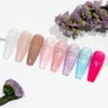 SUPWEE Jelly Gel Polish Set - 8 Colors Sheer Milky White Pink Translucent Nail Polish Gel French Manicure Soak Off UV/LED Gel DIY at Home Professional Nail Salon Kit 7ML(0.24FL OZ)