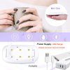 Kepma UV LED Nail Dryer Mini lamp Portable Curing Light for Gel Nail Polish,6w(White)