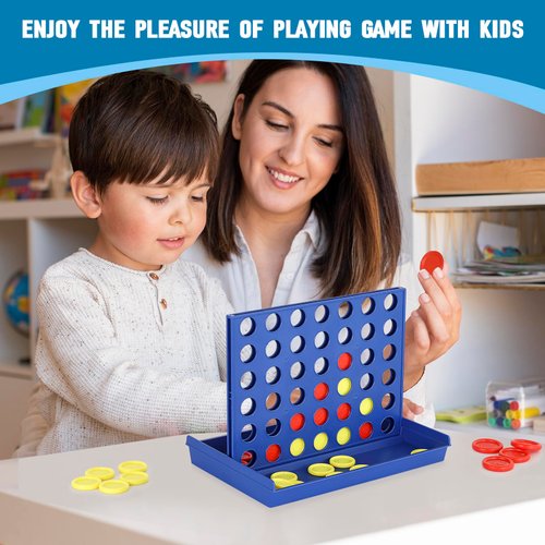 4 in a Row Connect Game Travel Board Game (Medium) 9.4 inch x 6.8 inch