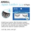 Ardell Aqua False Strip Lashes 344, Water Activated Fake Lashes, No Lash Glue Required, 4 Pack