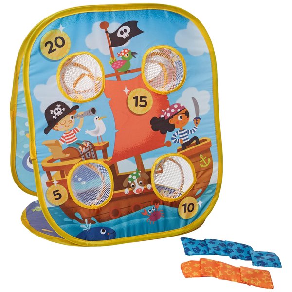 B. toys- Bean Bag Toss Game- Toss 'n' Score- Sports & Outdoor- 3 Games & 8 Bean Bags – Fun & Active Toys – Outdoor Games for Kids – 3 Years +