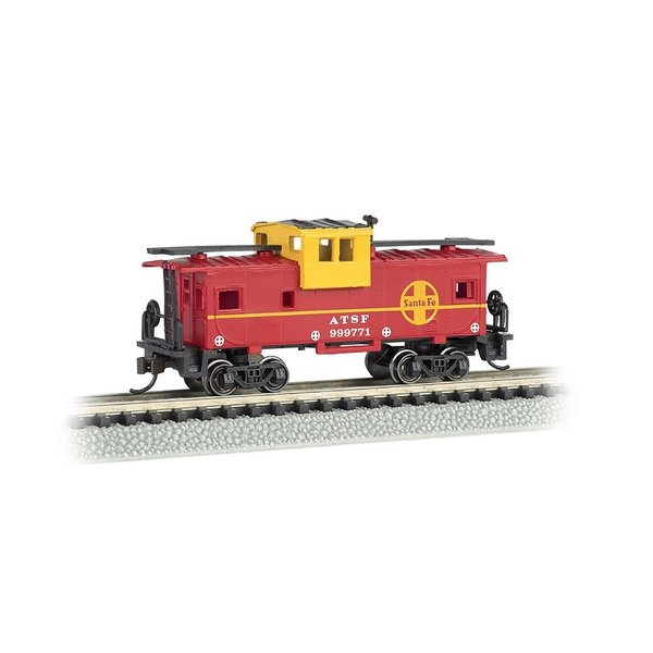 Bachmann - Santa Fe #999771 - Red - Ho Scale 36' Wide Vision Caboose, Prototypical Red